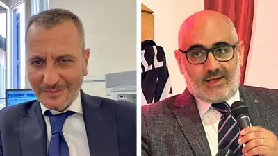 Da sinistra: Aldo Iozzi, coordinatore del circolo "Crotone Nord" di Fdi, e Michele De Simone coordinatore provinciale