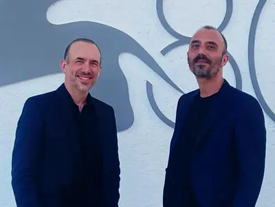 Da sinistra: Aldo e Severino Iuliano alla Mostra del cinema di Venezia