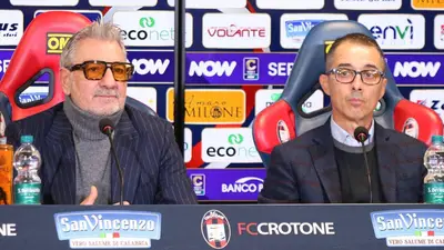 Gianni Vrenna ed Emilio Longo, patron e mister dell'Fc Crotone