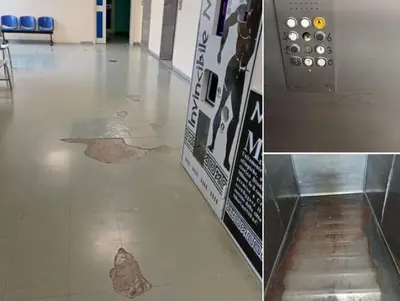 Le foto dei pavimenti e degli ascensori fatiscenti scattate presso l'ospedale di Crotone