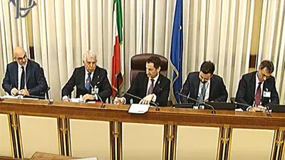 La presidenza della Commissione ecomafie durante l'audizione del commissario Errigo