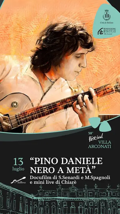 Locandina 13 Luglio Pino Daniele - Nero a metà Villa Arconati