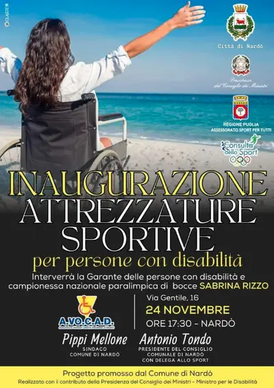 Il Comune di Nardò ha finanziato la realizzazione di 5 "palestre inclusive"