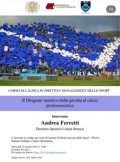 management dello sport locandina unisalento
