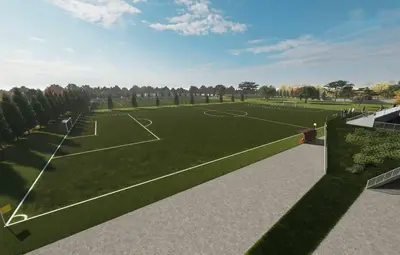 il rendering del nuovo centro sportivo