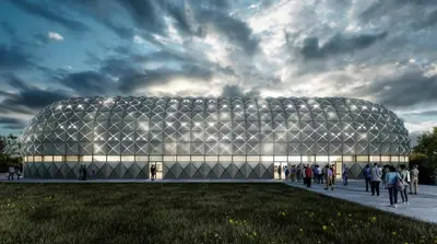 L'esterno del nuovo palazzetto dello sport