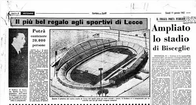stadio lecce trafiletto giornale