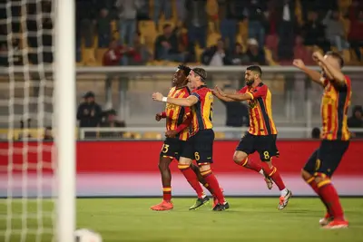 lecce-verona dorgu baschirotto rafia esultano dopo il gol