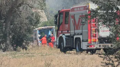 I soccorritori sul luogo del sinistro