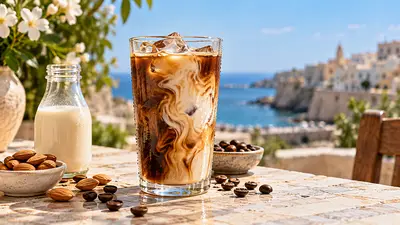 caffè leccese caffè in ghiaccio con latte di mandorla