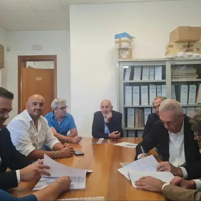 Dirigenti giallorossi a Martignano