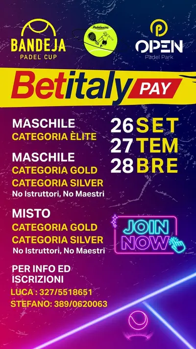 locandina bandeja padel cup