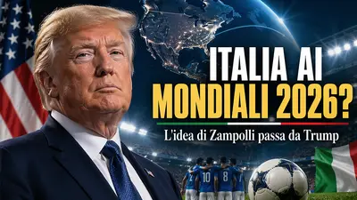locandina con Trump per l'Italia al Mondiale