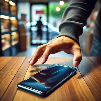 mano ruba telefono