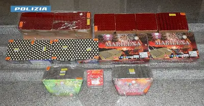fuochi d'artificio sequestrati