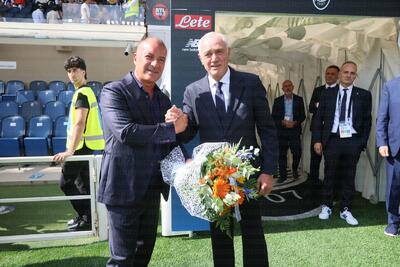 Atalanta-Lecce: Percassi fiori per Fiorita a Sticchi Damiani