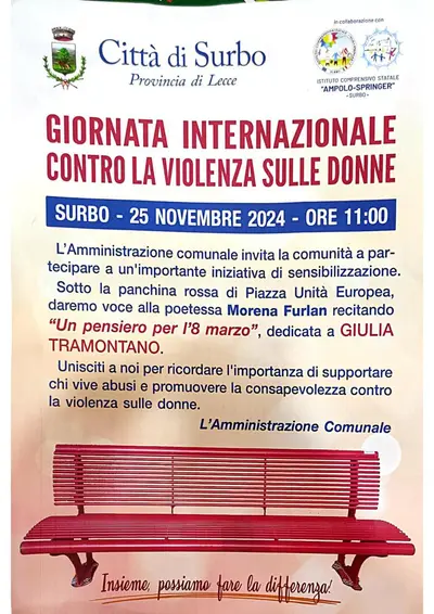 Locandina dell'evento che si terrà il 25 novembre