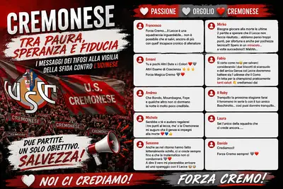 messaggi tifosi della cremonese