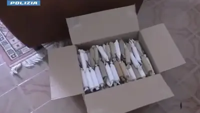 l'esplosivo sequestrato