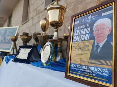 trofei e locandina memorial antonio gaetani