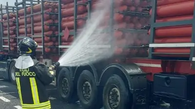 L'intervento dei vigili del fuoco