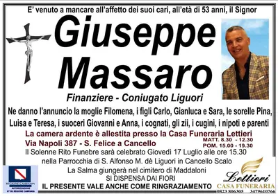 Muore finanziere, ecco quando si terranno i funerali