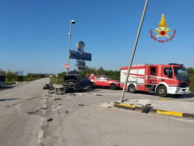 L'incidente sulla Provinciale a Teano