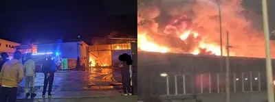L'incendio nell’azienda di rifiuti