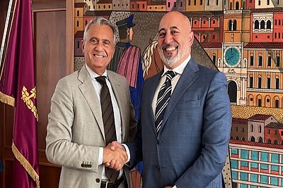 Il questore Odirisio e Luigi Petrillo (dx)