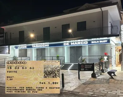 Il biglietto vincente giocato alla tabaccheria De Marco