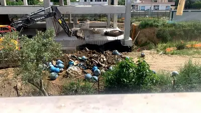 I rifiuti interrati nel cantiere