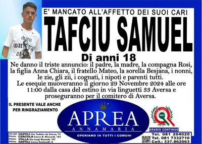 I funerali di Samuel Tafciu