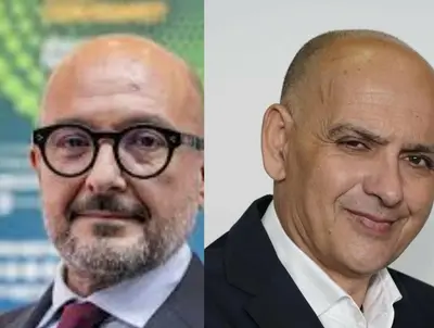 L'ex ministro Sangiuliano e Lorenzo Di Iorio