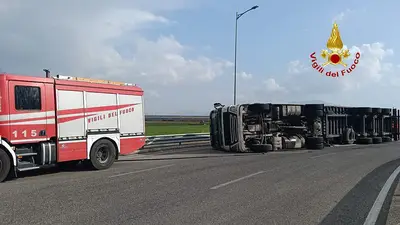 L'incidente allo svincolo di Maddaloni
