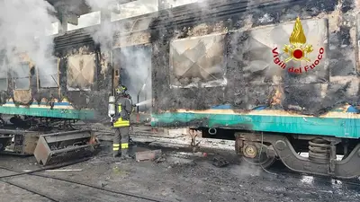 Il vagone in fiamme