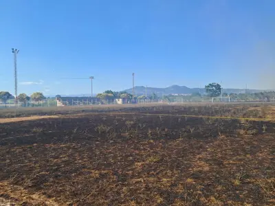 In fiamme il campo sportivo a Piedimonte di Sessa