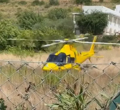 Un'elioambulanza sul posto