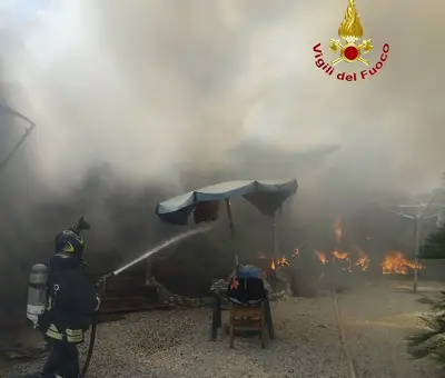 L'incendio a Capodrise