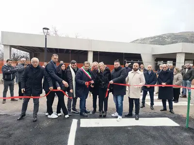 L'inaugurazione del parcheggio