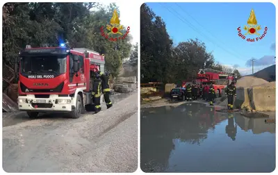 Si getta dal ponte e viene salvato dai vigili del fuoco