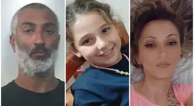 Nella foto, la piccola Michelle al centro. A sinistra Francesco D'Alterio e a destra la madre Anna Boscaglia