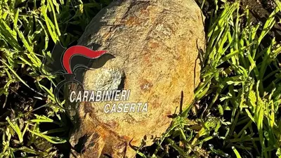 La bomba a mano nel terreno