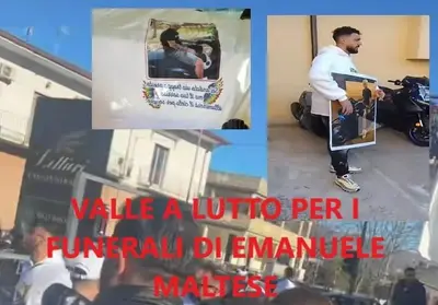 Si è appena concluso il funerale di Emanuele Maltese, il 16enne di San Felice a Cancello