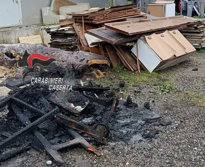 L'incendio di rifiuti