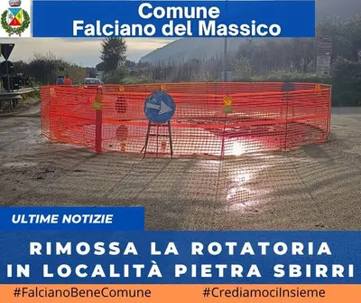 La rotatoria in località Pietra Sbirri
