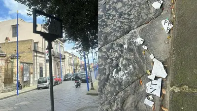 Lapide distrutta a Orta di Atella