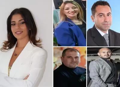 In ordine: il vicesindaco Campaniello (a sx) e gli assessori Angela Tonziello, Sergio Verdino, Mario De Santis, Eugenio Maisto