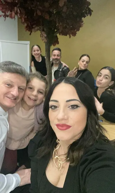 Claudia Amatista con la sua famiglia
