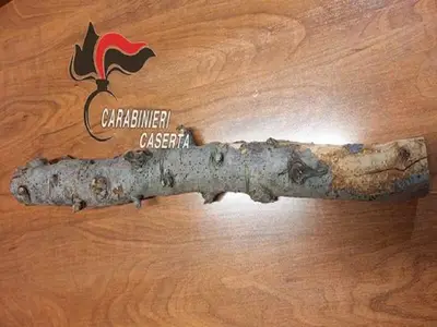 La mazza utilizzata dall'uomo