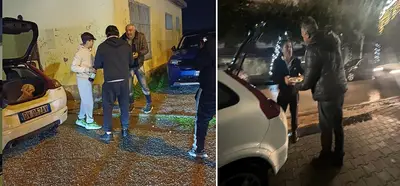 Il presidente del Consiglio Giuseppe Magliulo distribuisce pasti caldi ai senzatetto